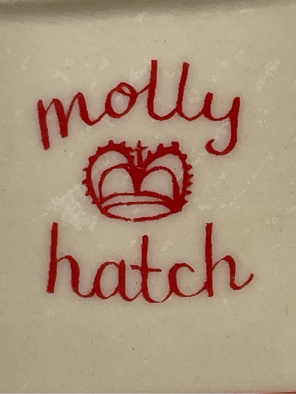 Vintage Molly Hatch “Santa” Christmas Butter Dish